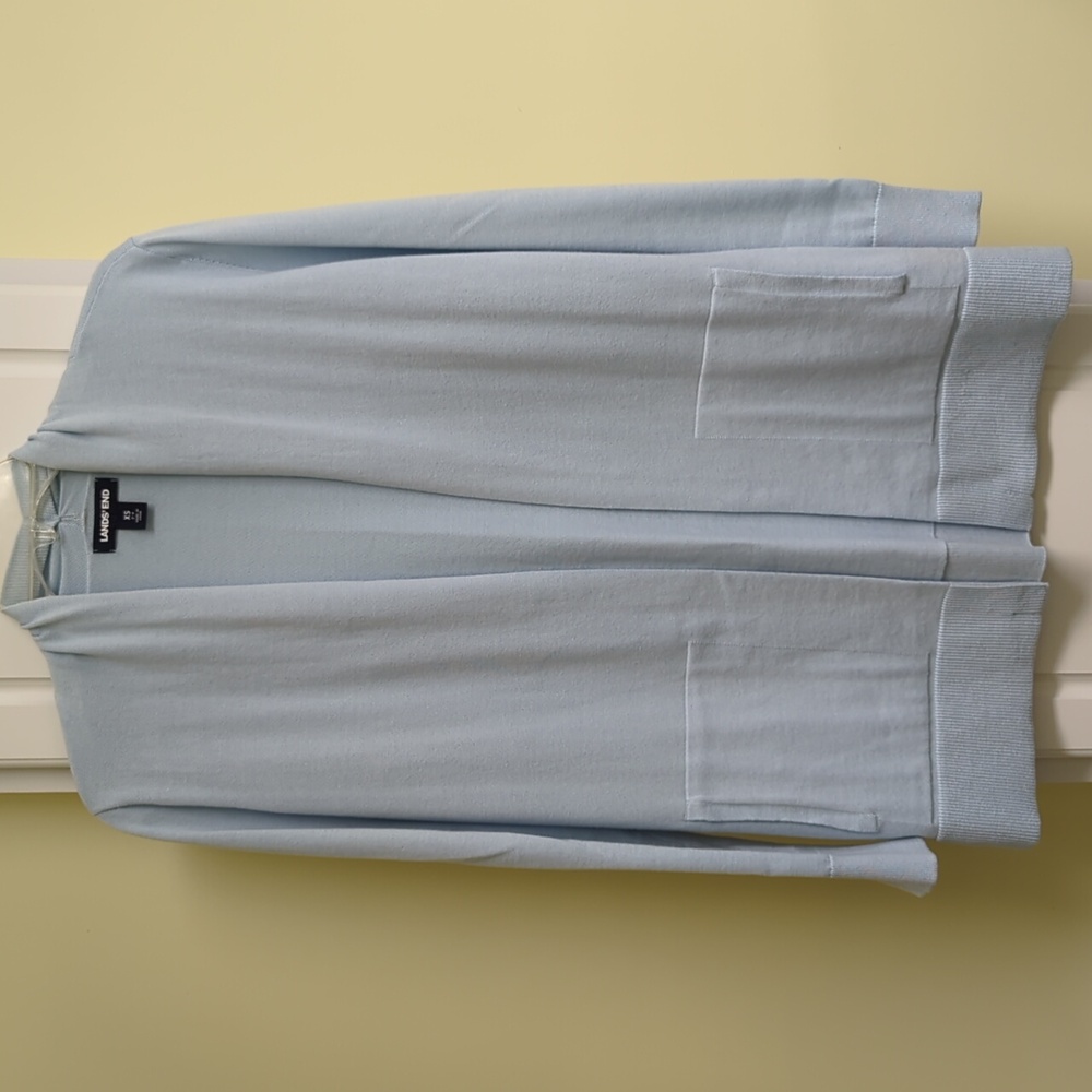 Lands End open front long cardigan